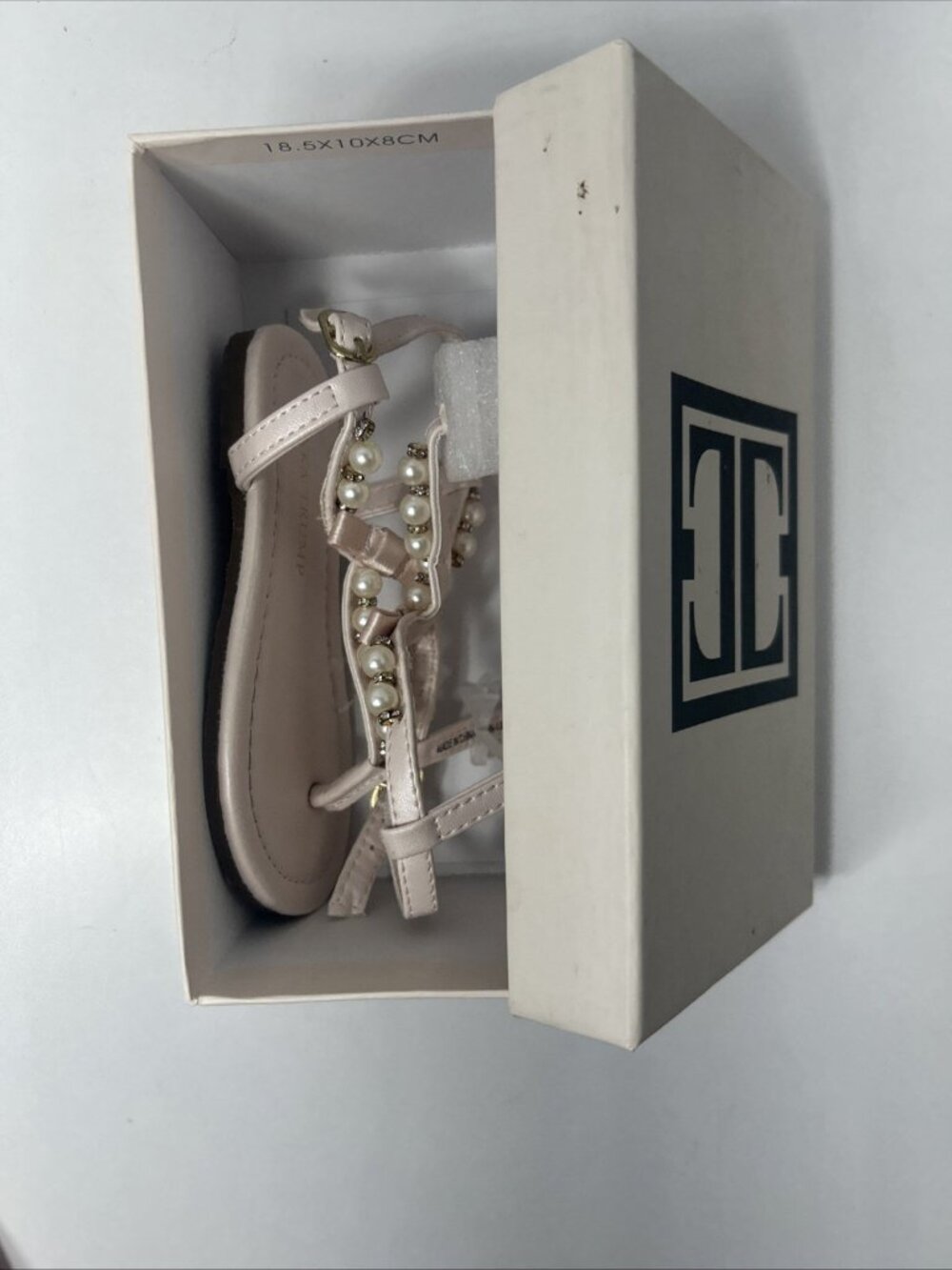 Ivanka Trump Lil Mariana girls sandals - Size 7 Pink - Pearls and Rhinestones - Picture 3 of 10